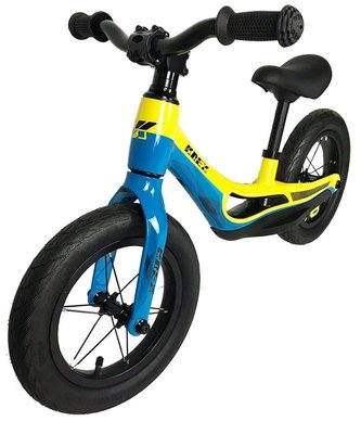 KREX 超輕量  KREX 超輕量 鋁鎂合金 兒童 滑步車 平衡車(黃藍)-【台中-大明自行車】