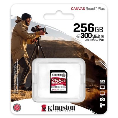 Kingston Canvas React Plus SDXC 256GB 300MB/s UHS-II