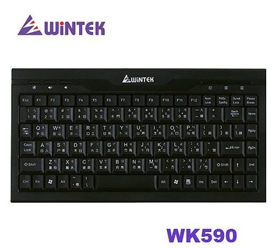 WINTEK 文鎧 WK590 USB迷你鍵盤 黑色 KT#KBWK590UBK