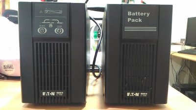 EATON 伊頓 飛瑞 C-1000F 在線式 UPS 不斷電系統 + 電池箱 含故障電池, 容量超越 3000VA