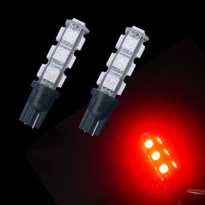 【PA LED】T10 13晶 SMD LED 紅光 第三煞車燈 方向燈 小燈 耐熱底座