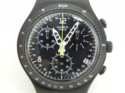 [專業模型] 三眼錶 [SWATCH B3-3142] 斯沃琪 一般圓型三眼錶[大錶徑][黑色面]石英/中性/新潮錶