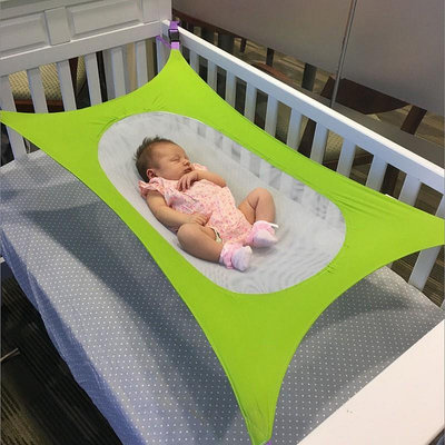 【機車沙灘戶外專賣】爆款嬰兒吊床加大透氣網布可折疊拆洗睡眠安撫寶寶吊床