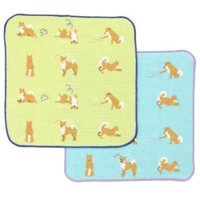日本製 柴犬 棉質紗布巾 手帕 手巾 小方巾 -柴田