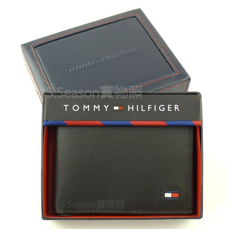 Tommy專櫃正品 美國購入tommy Hilfiger 專櫃上翻相片夾短夾禮盒