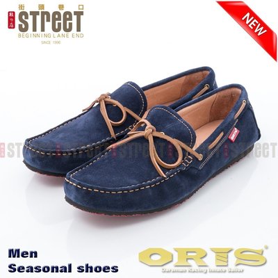【街頭巷口 Street】 ORIS 男款 紳士風格 經典百搭素面 麂皮材質 休閒鞋 SB15947B04 藍色