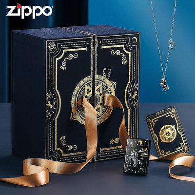 眾誠優品 zippo打火機 zippo正版原裝限量版獨角獸純銀項鏈 禮盒裝收藏級 HJ295