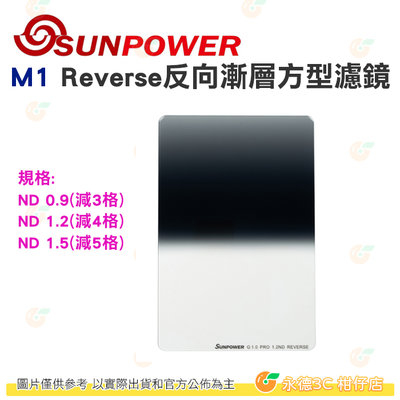 SUNPOWER M1 ND0.9 ND1.2 ND1.5 Reverse 反向漸層方型濾鏡 100x150mm 公司貨