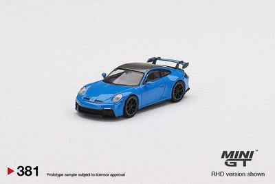 minigt 381 保時捷 Porsche 911 992 GT3 藍色1∶64 合金汽車模型