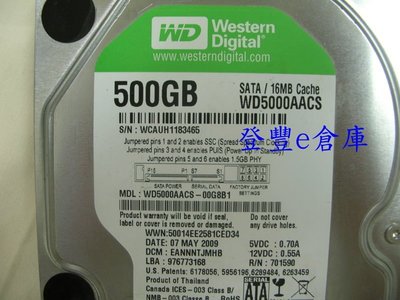 【登豐e倉庫】 YF86 WD5000AACS-00G8B1 500G SATA2 硬碟