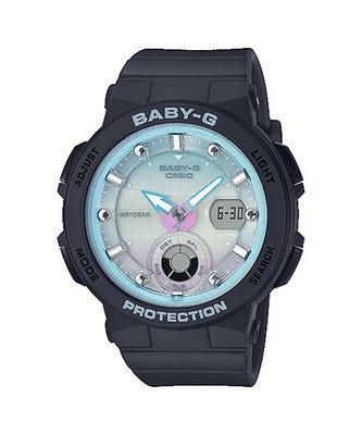 CASIO手錶公司貨附發票 BABY-G立體層次感BGA-250-1A2 黑粉藍紫錶盤