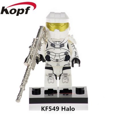 【積木班長】KF549 HALO 菁英戰士 白色 最後一戰 槍戰 軍事 人偶 袋裝/相容 樂高 LEGO 積木   【商