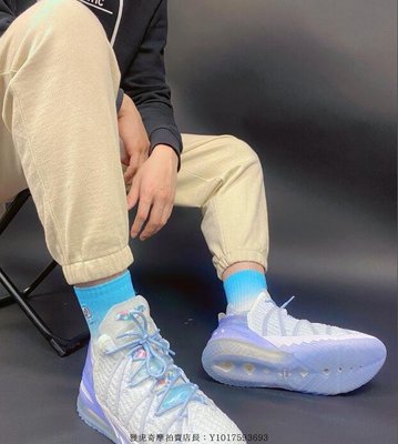 NIKE LeBron 18 詹姆斯 冰藍 全明星 舒適 氣墊 中幫 籃球鞋 CW3156-400 男款