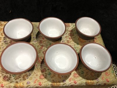 『華山堂』早期 收藏七O年代 紫砂杯 中國宜興 紫砂茶杯 手工老杯 完整一堆 6杯