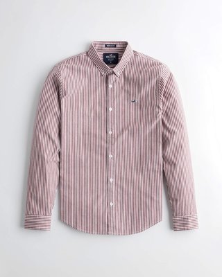Hollister Co. Hco Stretch Oxford Muscle Fit Shirt長袖襯衫