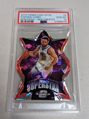 2019 Cont. Optic Superstars Red Cracked Ice Stephen Curry