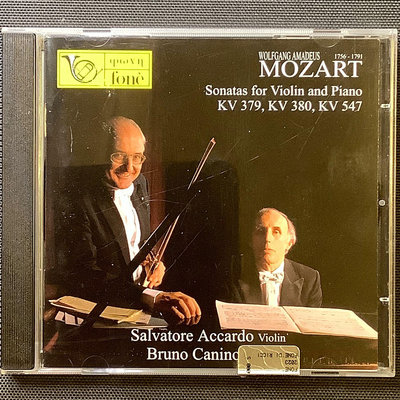 Accardo阿卡多/小提琴 Mozart莫札特-小提琴奏鳴曲 2000年義大利 fone 唱片