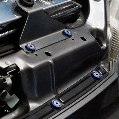 Xi 10 件汽車改裝六角緊固件,用於擋泥板墊圈保險槓發動機凹面螺釘鋁 JDM 用於擋泥板墊圈 M6 Bo