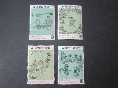 【雲品三】韓國Korea 1971 Sc 782-85 small toning MNH 庫號#B402 79472