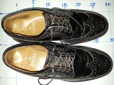 regal男紳士雕花皮鞋24又1/2號或6或7號或6又1/2號一千五百九十 一元起標