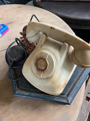 阿公的舊情人 早期 古董 電木電話 分機 白色少見