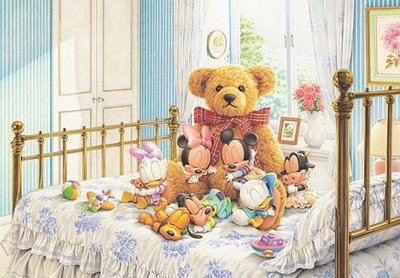 日本正版拼圖 迪士尼  嬰兒 熊寶貝 米奇 米妮 唐老鴨 高飛 布魯托 2000片絕版拼圖，2000-519