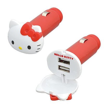☆Joan☆日本帶回三麗鷗 Sanrio 凱蒂貓 Hello Kitty 車充 車用充電器 手機充電器 USB接頭