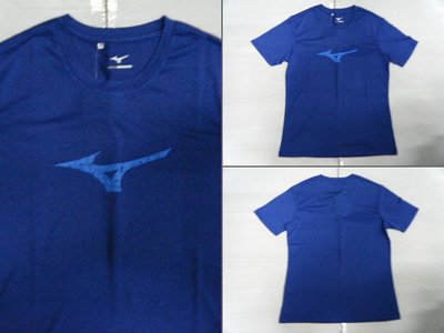 新莊新太陽 MIZUNO 美津濃 32TA901116 合身版 LOGO 印花 運動 短袖 T恤 寶藍 特550