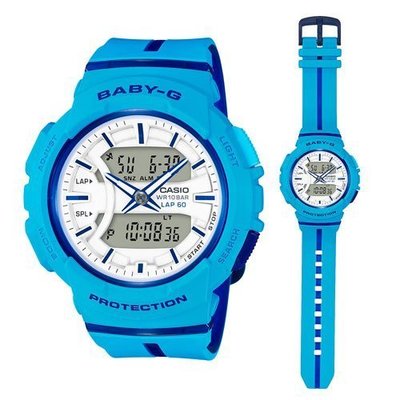 CASIO手錶BABY-G專為女性跑者設計BGA-240L-2A2輕鬆閱讀60組紀憶CASIO公司貨附發票BGA-240