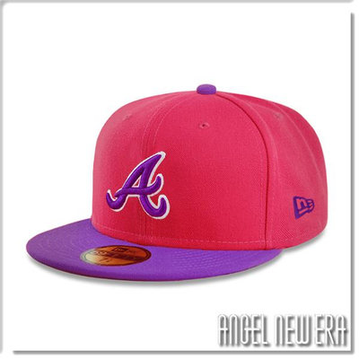 【ANGEL NEW ERA】NEW ERA MLB 亞特蘭大 勇士 桃紅 雙色 59FIFTY 街頭 嘻哈 棒球帽