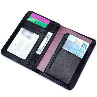 【熱賣精選】1108 ANS 真皮護照包證件包羊皮手工編織 多功能收納旅行小錢包支票夾