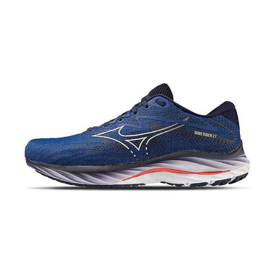 Mizuno Wave Rider 27 男 藍色 訓練 寬楦 運動 休閒 慢跑鞋 J1GC230405【雅妤潮鞋】