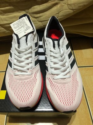 Adidas Adizero Boston 7 波士頓B37381 紅白色馬牌鞋底 馬拉松慢跑鞋 US: 9.5