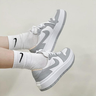 【明朝運動館】Nike Air Jordan 1 elevate low 厚底 煙灰 男女同款 DH7004100耐吉 愛迪達