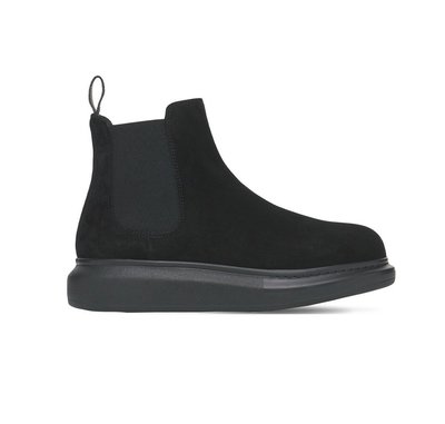 [全新真品代購] Alexander McQueen 經典款 黑色麂皮 切爾西靴 / 靴子 (麥昆)