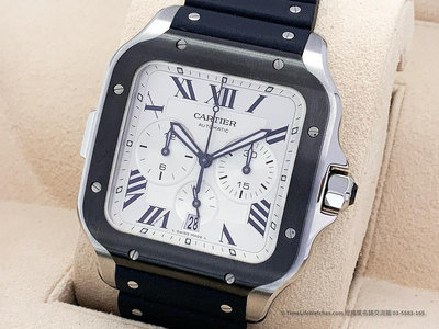 【經緯度名錶】Cartier 卡地亞 SANTOS DE CARTIER WSSA0017 ADLC精鋼錶圈 TLW68554