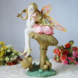 【熱賣精選】超美 家居樹脂工藝品 可愛花仙女天使娃娃擺件擺設 歐式結婚禮物 模型