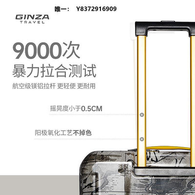 行李箱銀座x航海王正版路飛行李箱USB口結實耐用旅行箱酷炫灰輪滑