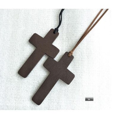 【十字架】簡約百搭皮繩木十字架項鏈絨繩毛衣鏈 吊墜個性定制飾品2個價凌雲閣宗教飾品 促銷