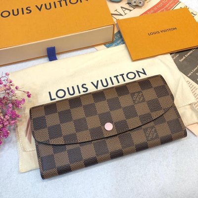 Louis Vuitton LV Emilie棋盤格紋長夾