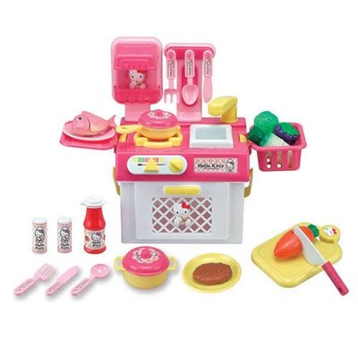 Hello Kitty-聲光流理台瓦斯爐玩具組 /彩盒包裝