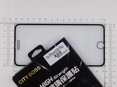 CITY BOSS Apple Iphone 6 6s plus 螢幕保護貼鋼化膜 大6共用黑 CB滿版2.5D玻璃全膠
