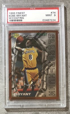 1996-97 Topps Finest Kobe Bryant Rookie RC #74 PSA 9 球員卡 球卡