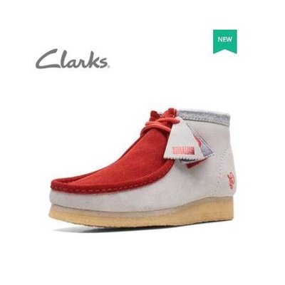 Clarks其樂2022新款真皮拼色套腳復古袋鼠靴休閑舒適男士男鞋