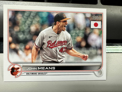 (記得小舖)MLB 2022 Topps Series 2 巴爾的摩金鶯 John Means 普卡一張 現貨