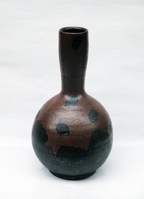 日本陶瓶陶藝花瓶酒瓶像葫蘆醬菜色豬肝紅黑兩色【心生活美學】