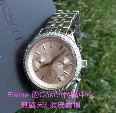 EL~MICHAEL KORS MK6130 Rite系列 銀/玫瑰金錶面 三眼腕錶(37mm) 現貨 5980含運