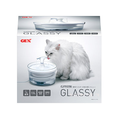 【寵愛家】GEX愛貓透涼感淨水飲水皿 1.5L 自動飲水器變壓器P6