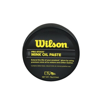((綠野運動廠))最新WILSON美國原裝MINK OIL PASTE手套軟化保養油70g防止皮革龜裂~