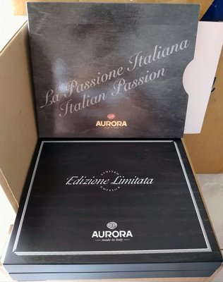 全新 Aurora 80 週年/周年  限量 1919支  M尖 純銀 鋼筆 盒單全